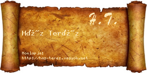 Ház Teréz névjegykártya